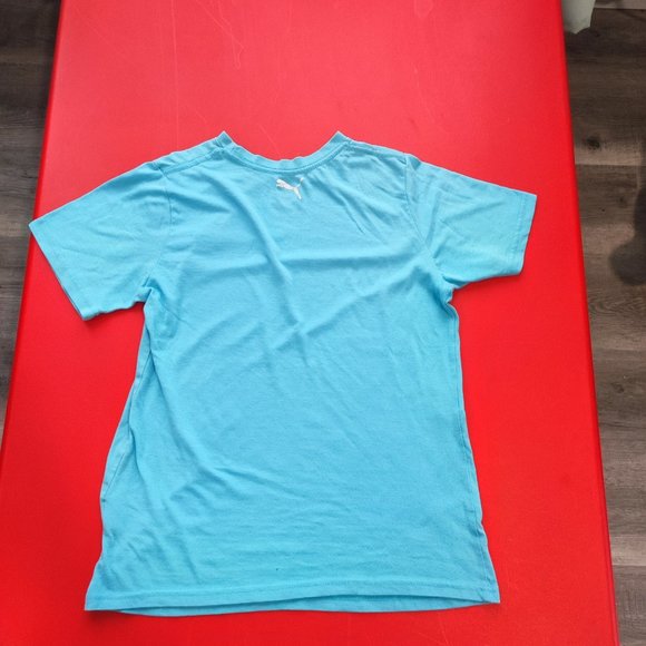 Puma light blue kids T-shirt size M 10-12 - Picture 2 of 4